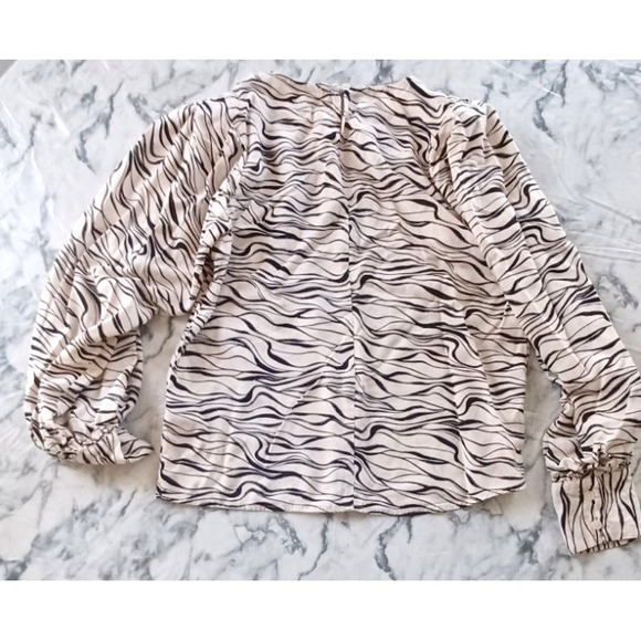 Philosophy Women XS/TP Shirt Top Black & White Zebra Animal Tall Petite‎ - Picture 3 of 10